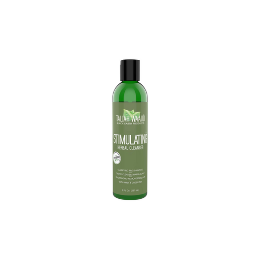 Taliah Waajid Total Body Black Earth Stimulating Herbal Cleanser – A sulfate-free herbal shampoo that deep cleanses the scalp while refreshing and balancing hair.