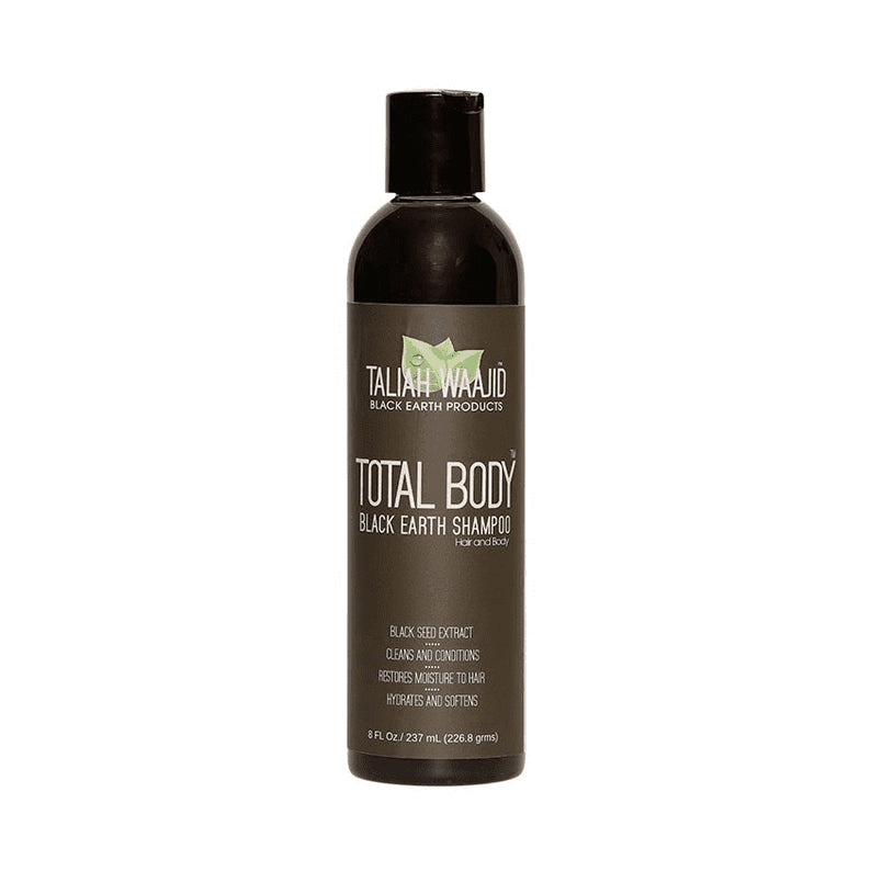 Taliah Waajid Total Body Black Earth Shampoo 8oz for gentle cleansing of natural hair and locs
