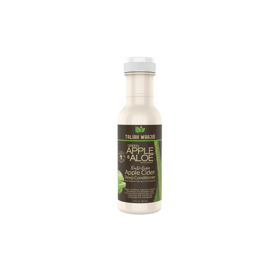 Taliah Waajid Green Apple & Aloe Nutrition Deep Conditioner – A nutrient-rich deep treatment that balances moisture and protein to strengthen and hydrate dry, brittle hair.
