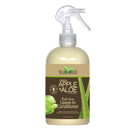 Taliah Waajid Green Apple & Aloe Nutrition Leave-In Conditioner 12oz spray for hydrating and detangling natural hair
