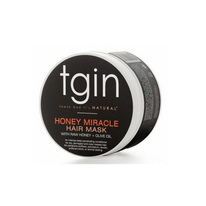 TGIN Honey Miracle Hair Mask – A deep-conditioning treatment with honey, jojoba oil, and olive oil to restore moisture, strengthen, and repair dry, damaged hair.