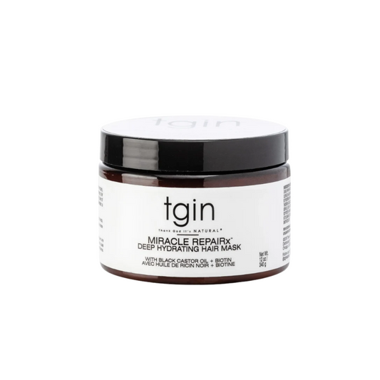 gin Miracle RepaiRx Deep Hydrating Hair Mask jar with biotin and black castor oil