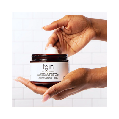 tgin Miracle RepaiRx Deep Hydrating Hair Mask, back of the jar with product details