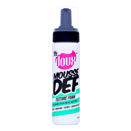The Doux Mousse Def Texture Foam 7 oz for curl definition and frizz control