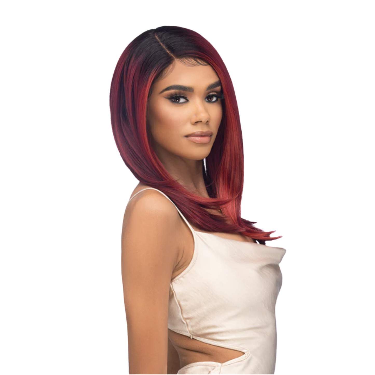 Vivica A. Fox Wig Collection Fairy 20 inch layered straight wig with invisible side part and natural babyhair lacefront