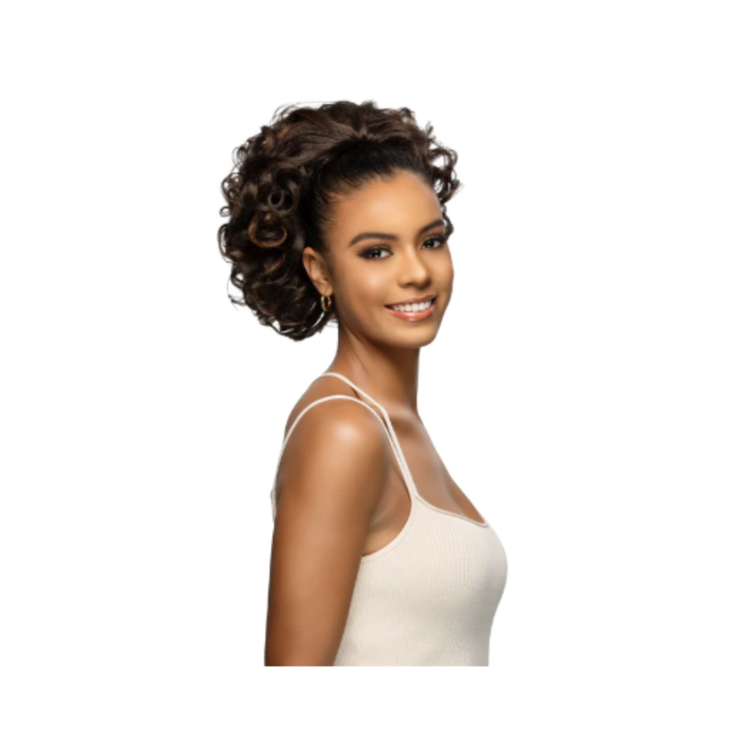 Vivica A. Fox Wig Collection HW-113 12 inch body curl 3-in-1 half wig with drawstring cap and headband