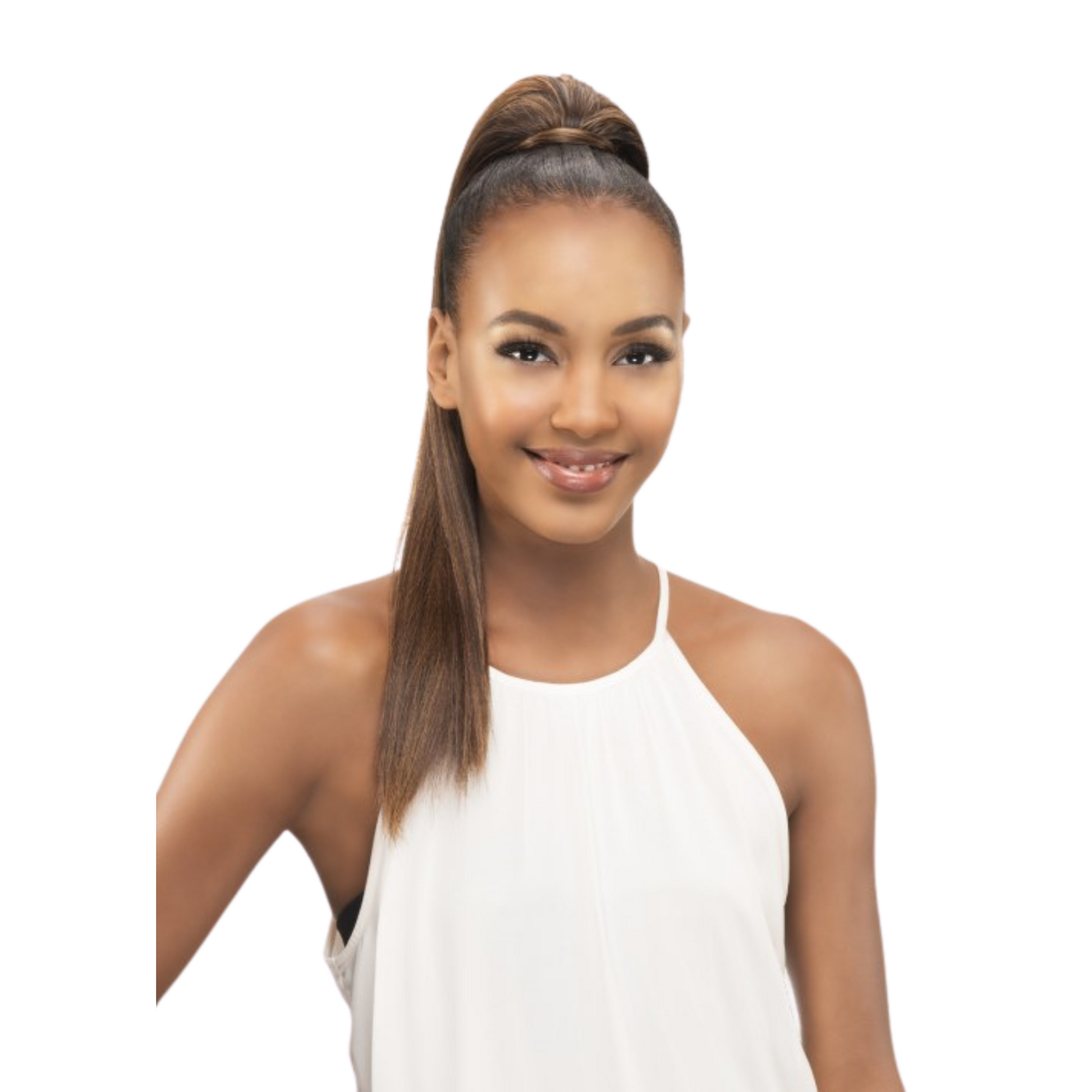 Vivica Fox Drawstring Ponytail – High-quality synthetic ponytail with a secure drawstring fit.