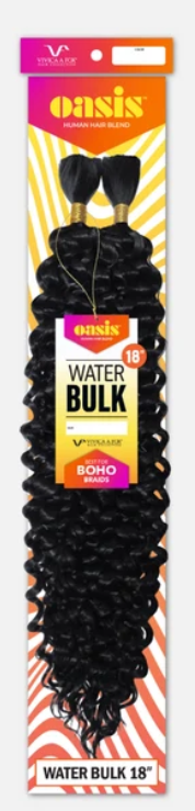 Vivica Fox Oasis Water Bulk 18" braiding hair in light yaki texture, 2 bundles for boho braids