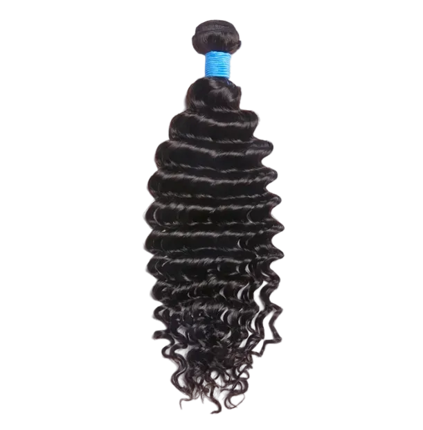 Youzuri Beauty Deep Wave Brazilian 100% Virgin Hair with soft, defined waves and natural-looking volume.