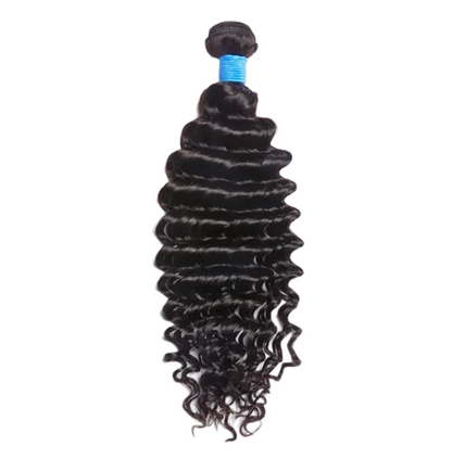 Youzuri Beauty Deep Wave Brazilian 100% Virgin Hair with soft, defined waves and natural-looking volume.